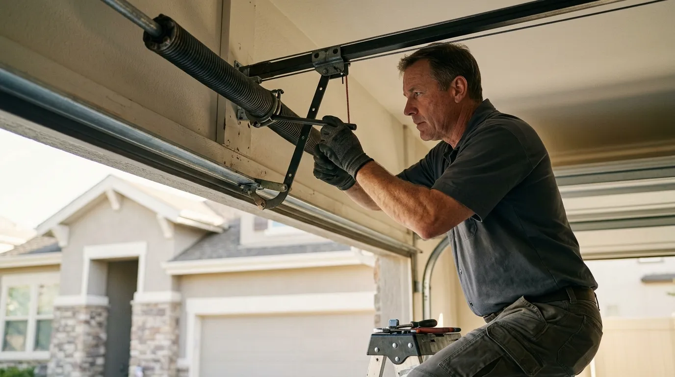 Garage door service call in San Angelo, TX